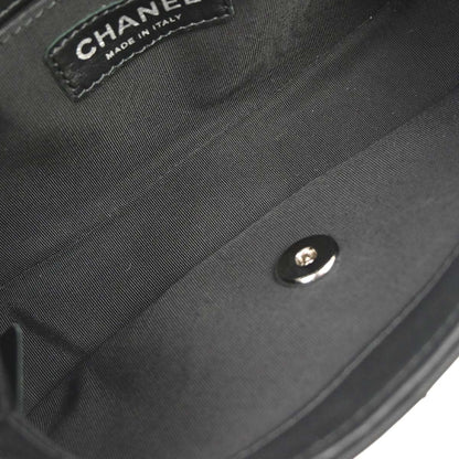 Chanel 2017-2018 Black Calfskin Chevron Shoulder Bag
