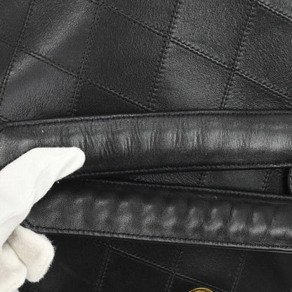 Chanel 1991-1994 Black Lambskin Bicolore Supermodel Shoulder Bag