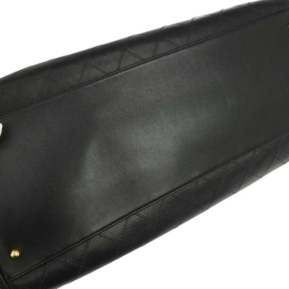 Chanel 1991-1994 Black Lambskin Bicolore Supermodel Shoulder Bag