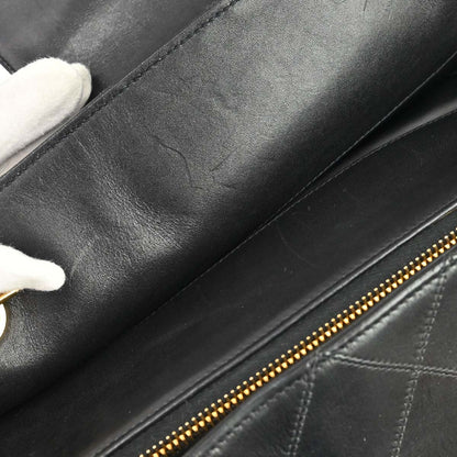 Chanel 1991-1994 Black Lambskin Bicolore Supermodel Shoulder Bag