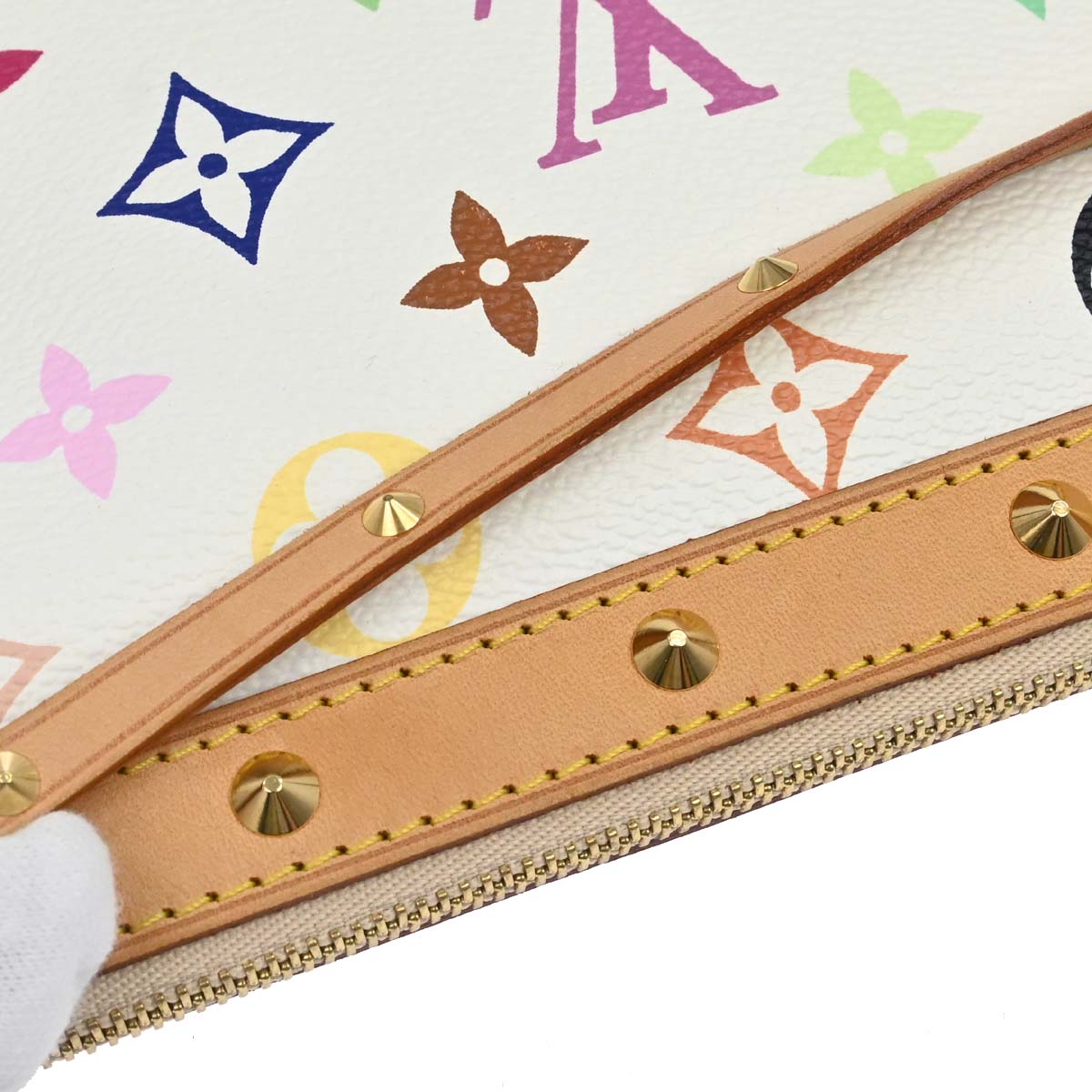 Louis Vuitton White Multicolor Pochette Accessoires 2way Shoulder Handbag M92649