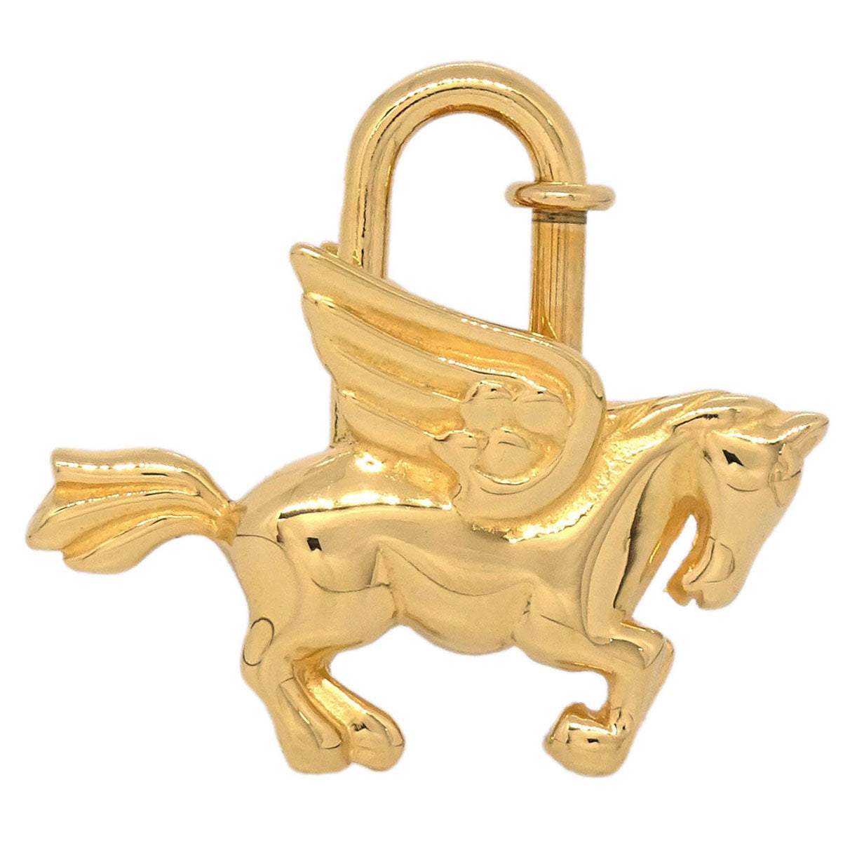 Hermes 1993 Le Cheval Pegasus Cadena Gold Small Good