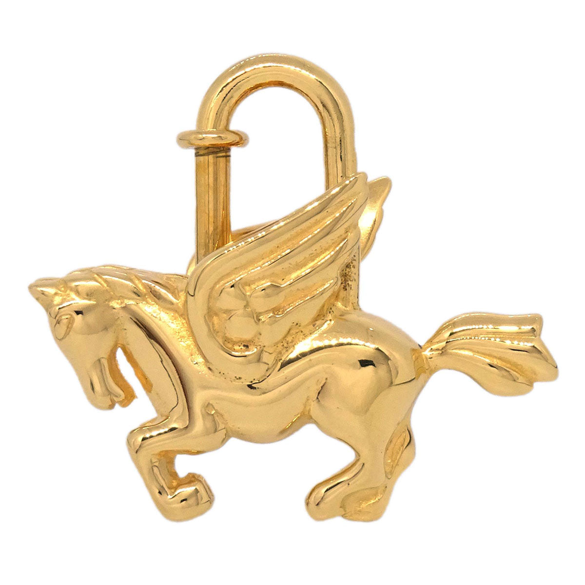 Hermes 1993 Le Cheval Pegasus Cadena Gold Small Good