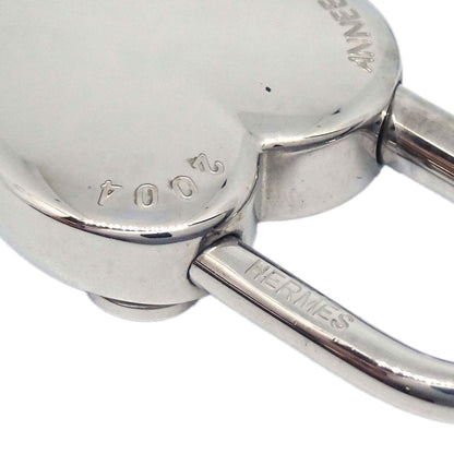 Hermes Annee De La Fantaisie Cadena Padlock Bag Charm Silver Small Good
