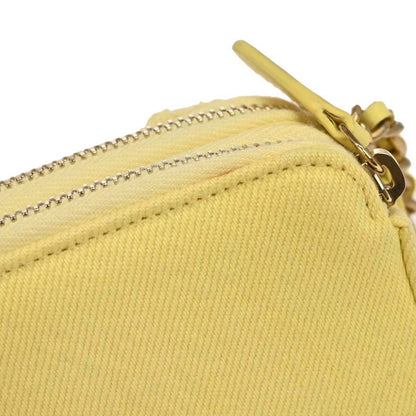 Chanel 2019 Yellow Denim Coco Wallet on Chain WOC Shoulder Bag