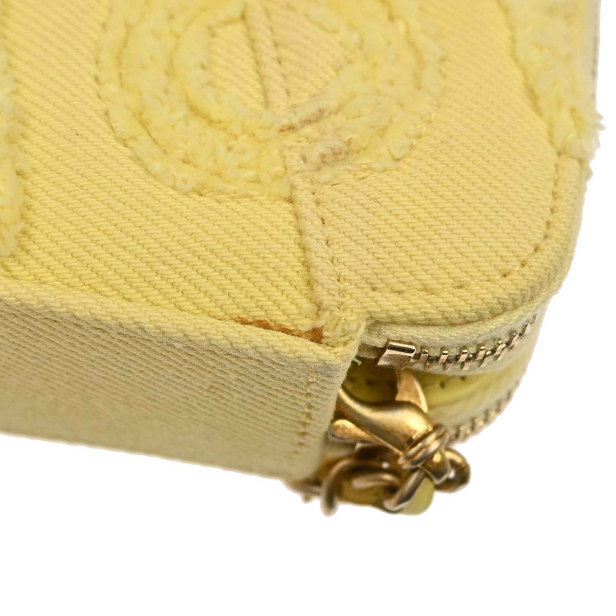 Chanel 2019 Yellow Denim Coco Wallet on Chain WOC Shoulder Bag