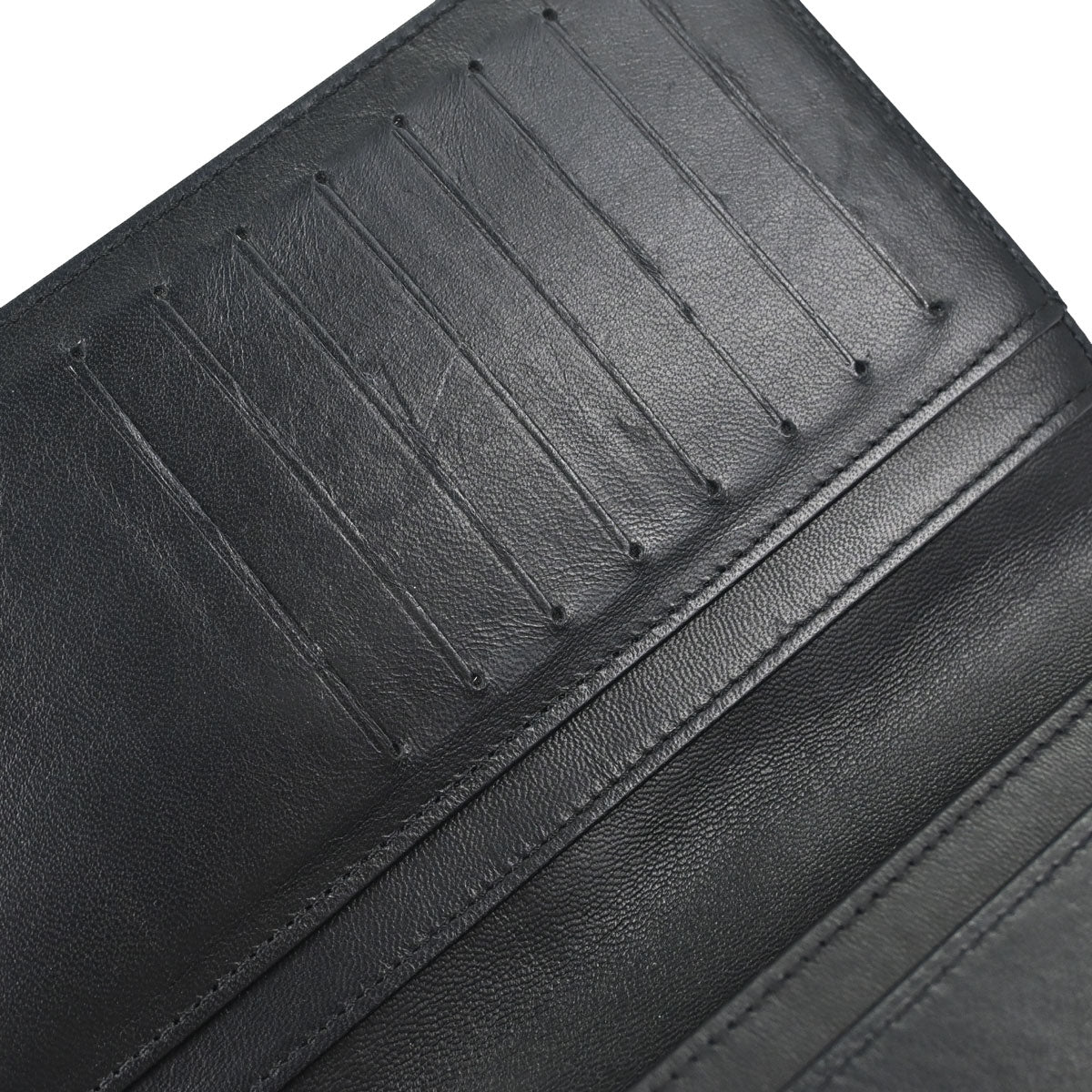 Chanel 2005-2006 Black Lambskin Icon Long Bifold Wallet