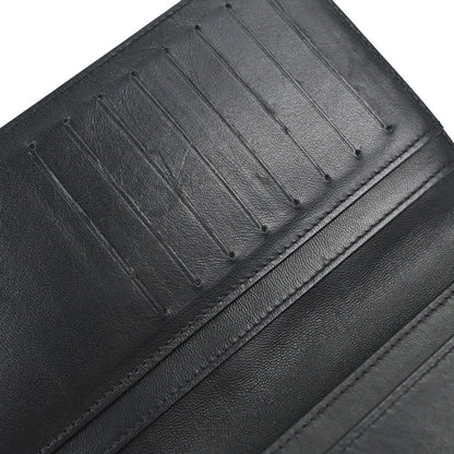 Chanel 2005-2006 Black Lambskin Icon Long Bifold Wallet