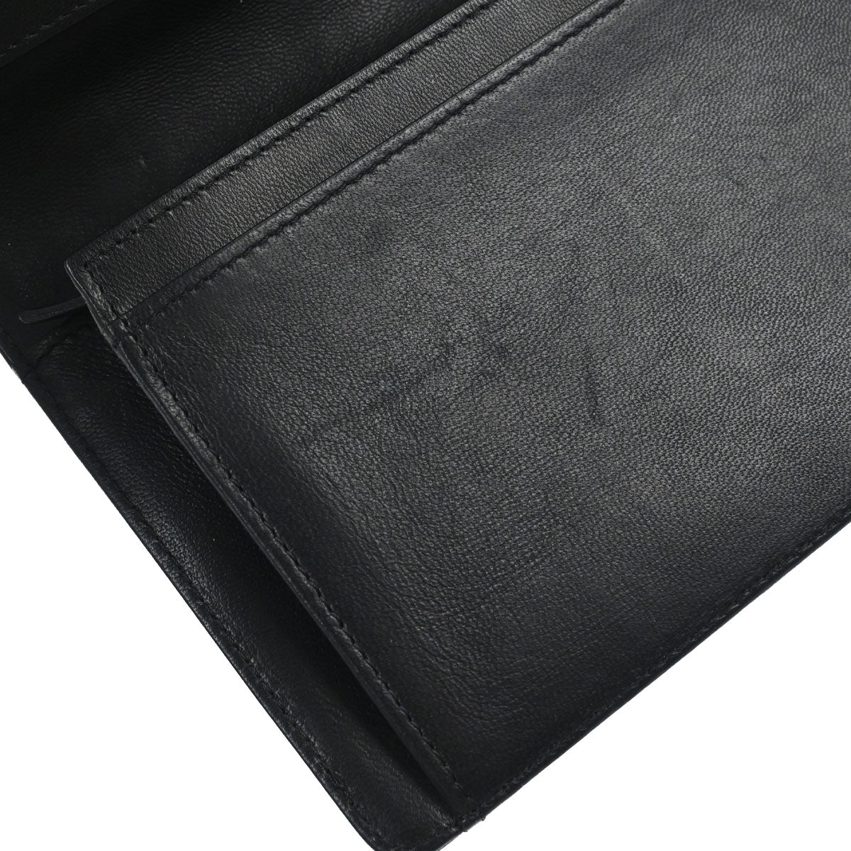 Chanel 2005-2006 Black Lambskin Icon Long Bifold Wallet