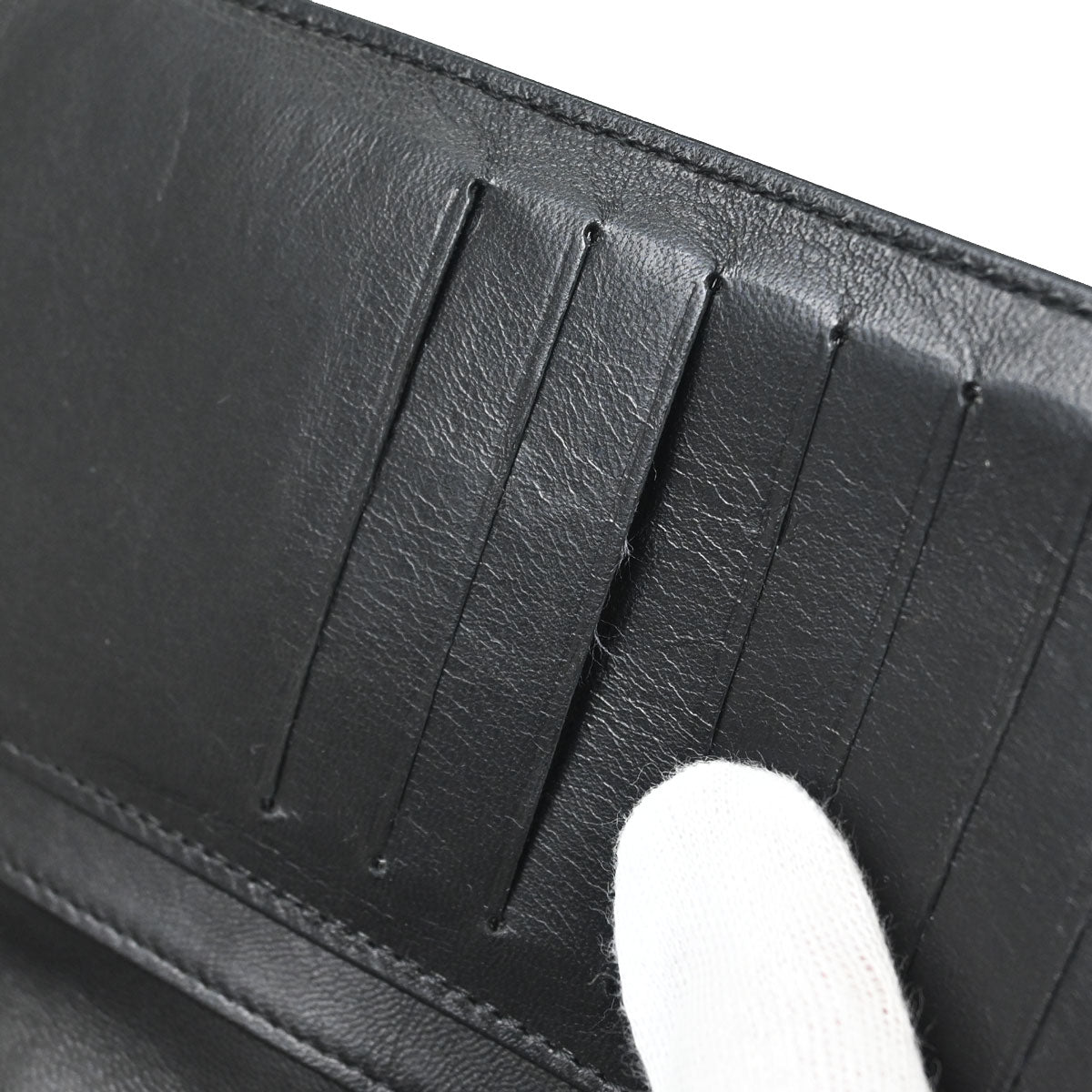 Chanel 2005-2006 Black Lambskin Icon Long Bifold Wallet