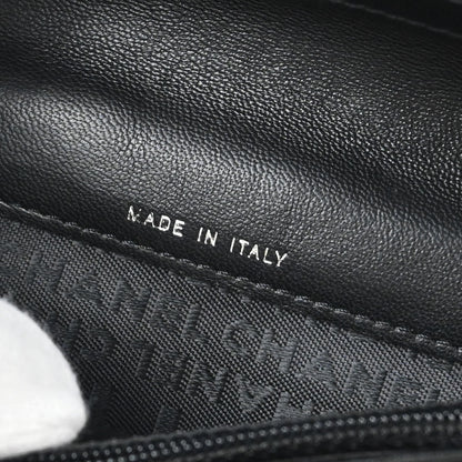Chanel 2005-2006 Black Lambskin Icon Long Bifold Wallet