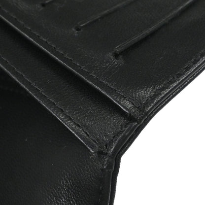Chanel 2005-2006 Black Lambskin Icon Long Bifold Wallet