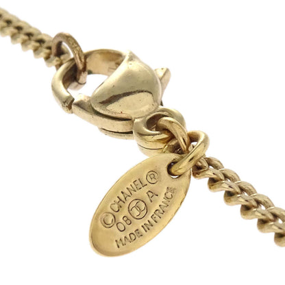 Chanel Costume Pearl Gold Chain CC Pendant Necklace 08A