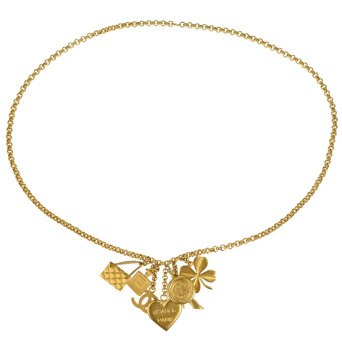 Chanel Chain Necklace Icon Gold 96P