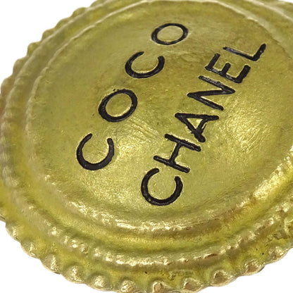Chanel Button Clip-On Earrings Gold 94P