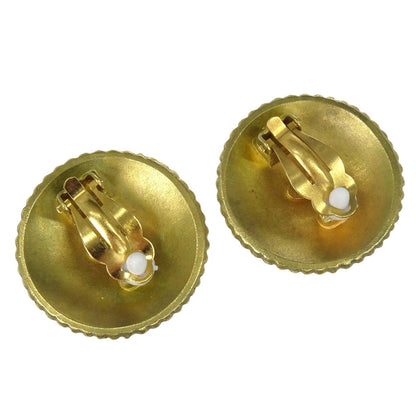 Chanel Button Clip-On Earrings Gold 94P