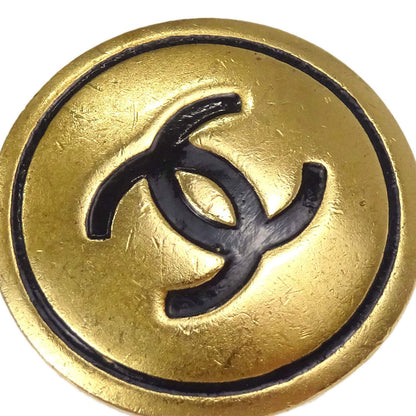 Chanel Button Clip-On Earrings Gold 94P