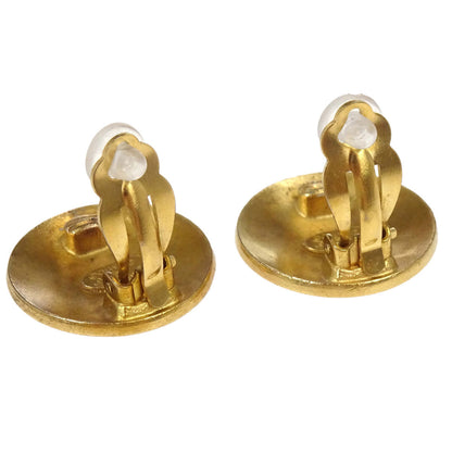 Chanel Button Clip-On Earrings Gold 94P