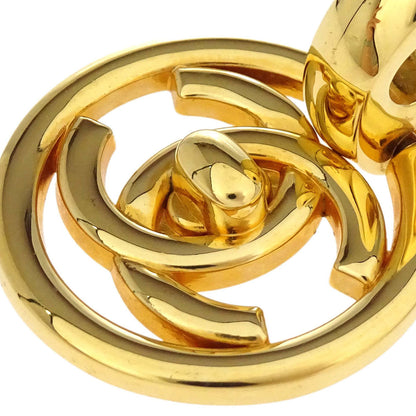 Chanel Dangle Turnlock Clip-On Earrings Gold 97P