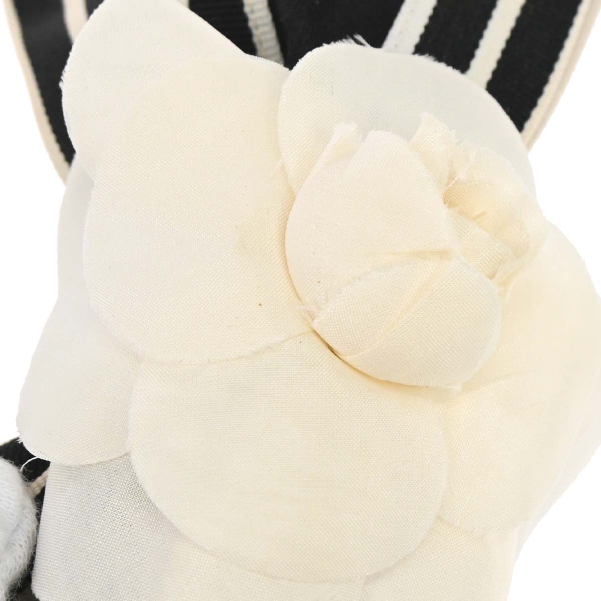 Chanel Camellia Bow Hair Barrette Black Satin Hair Accessories