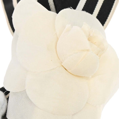 Chanel Camellia Bow Hair Barrette Black Satin Hair Accessories
