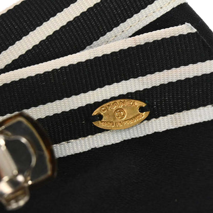 Chanel Camellia Bow Hair Barrette Black Satin Hair Accessories