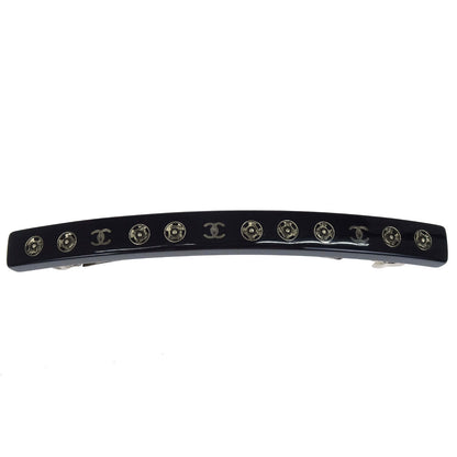 Chanel Barrette Hair Accessories Black Acrylic 03A