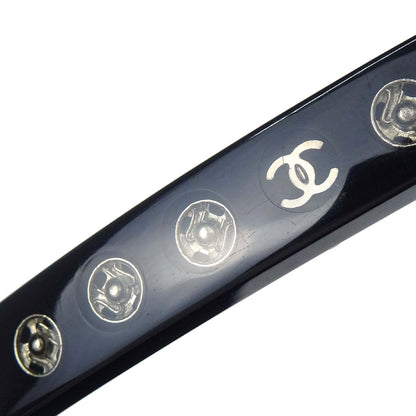 Chanel Barrette Hair Accessories Black Acrylic 03A