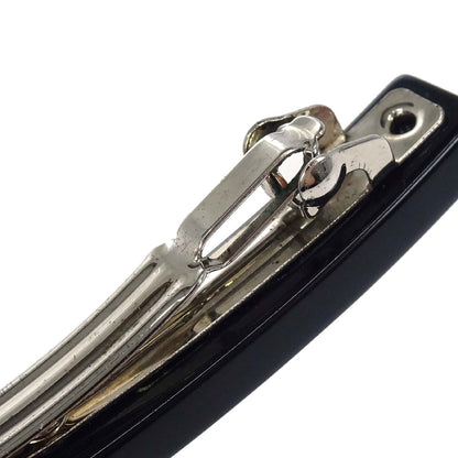 Chanel Barrette Hair Accessories Black Acrylic 03A
