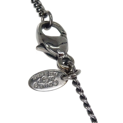 Chanel CC Necklace Pendant Silver Costume Pearl Rhinestone 08P