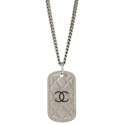 Chanel Silver Plate Pendant Necklace 09P