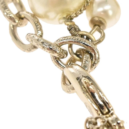 Chanel Chain Necklace Gold Costume Pearl Rhinestone A19C