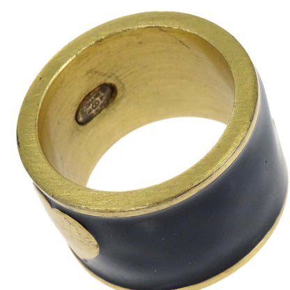 Chanel CC Heart Ring Gold Black #53 02P