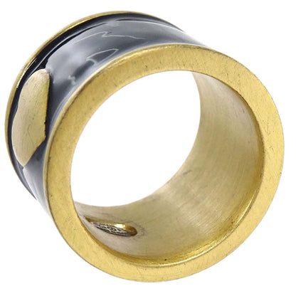 Chanel CC Heart Ring Gold Black #53 02P