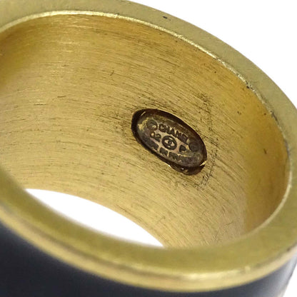 Chanel CC Heart Ring Gold Black #53 02P