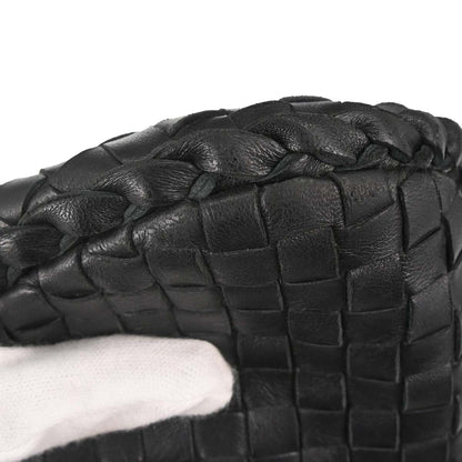 Bottega Veneta Black Lambskin Intrecciato Hobo Handbag