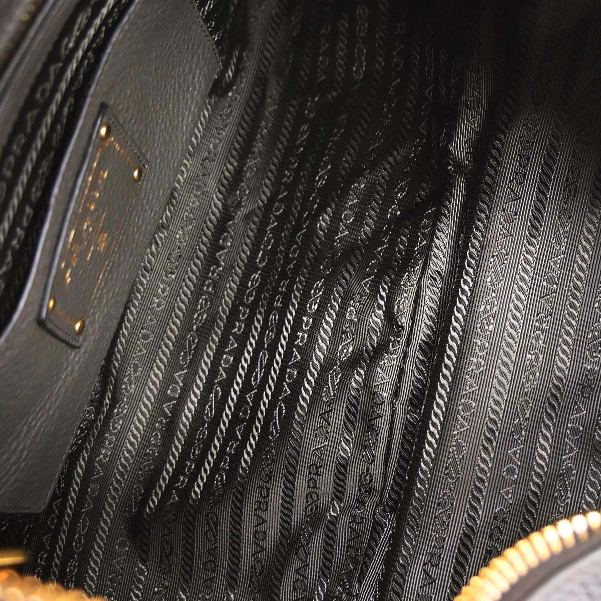 Prada Gray Calfskin Hobo Handbag