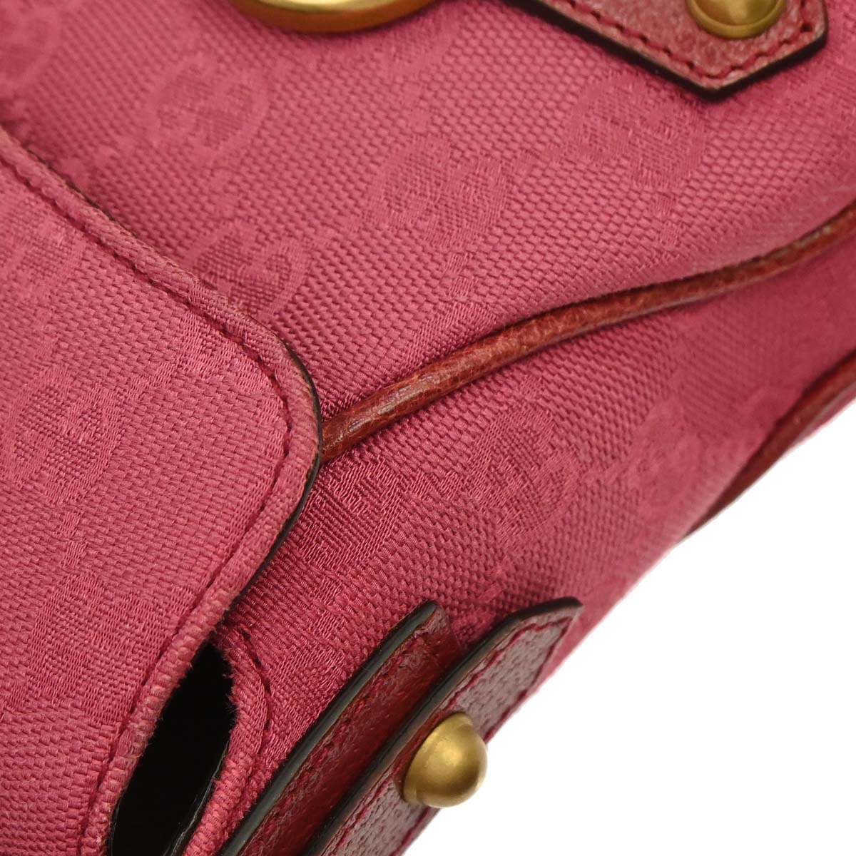 Gucci Pink GG Canvas Horsebit Handbag