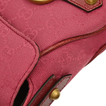 Gucci Pink GG Canvas Horsebit Handbag