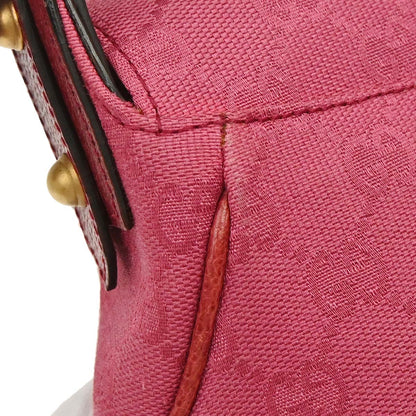 Gucci Pink GG Canvas Horsebit Handbag