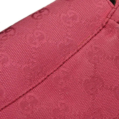 Gucci Pink GG Canvas Horsebit Handbag