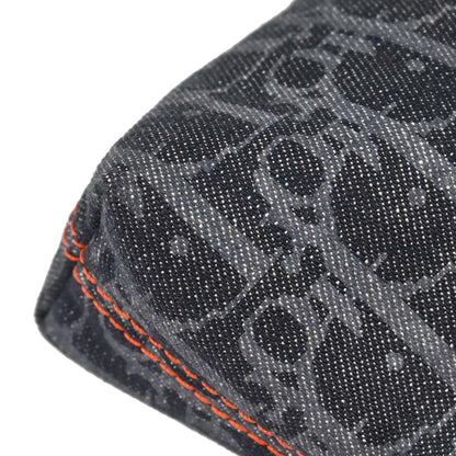Christian Dior Navy Canvas Flight Trotter Cosmetic Pouch Bag