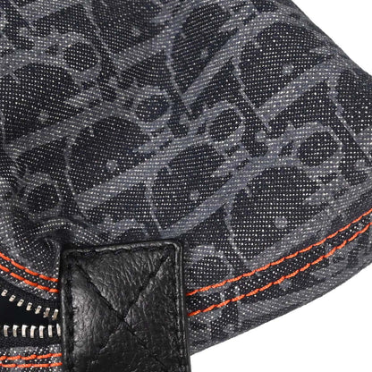 Christian Dior Navy Canvas Flight Trotter Cosmetic Pouch Bag