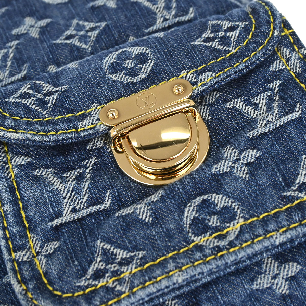 Louis Vuitton 2006 Monogram Denim Baggy GM 2way Shoulder Bag M95048
