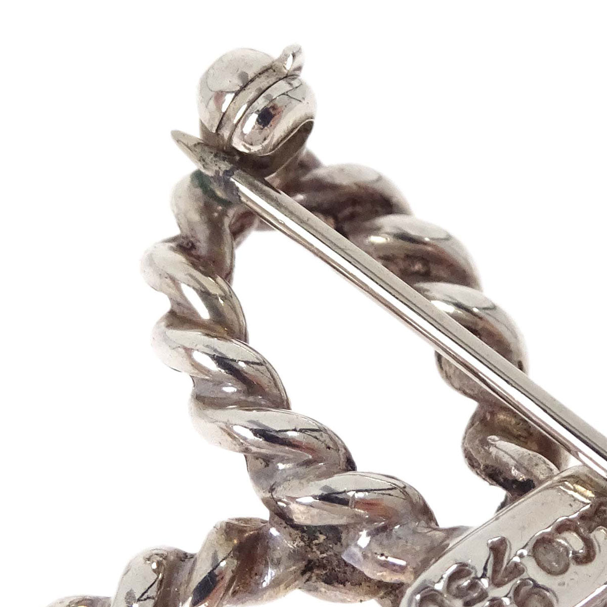 Tiffany & Co. Silver Twist Bow Brooch Pin SV925 Au750