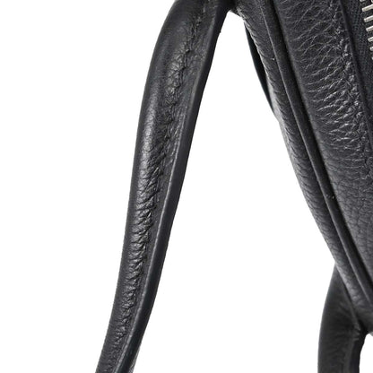 Hermes Black Taurillon Clemence Lindy 30 Shoulder Bag