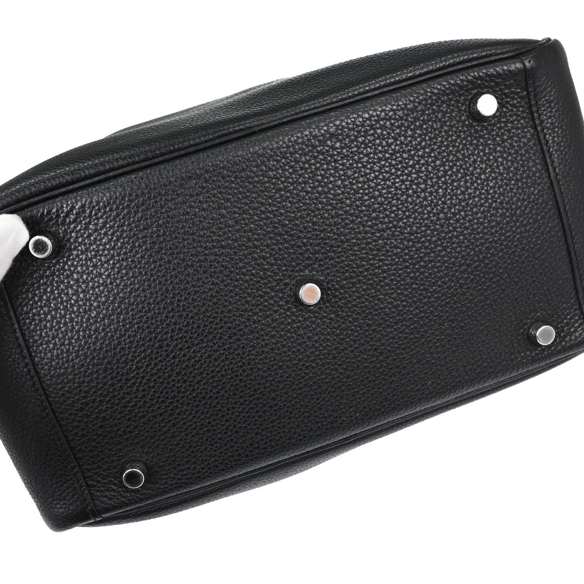 Hermes Black Taurillon Clemence Lindy 30 Shoulder Bag