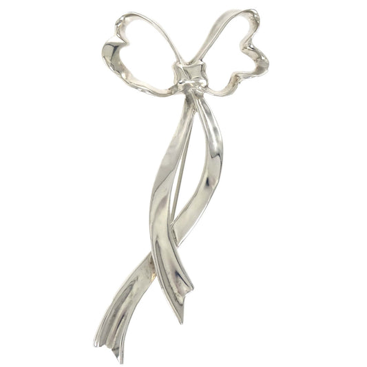 Tiffany & Co. Silver Bow Brooch Pin SV925