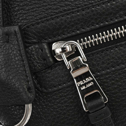 Prada Black Leather 2way Shoulder Handbag