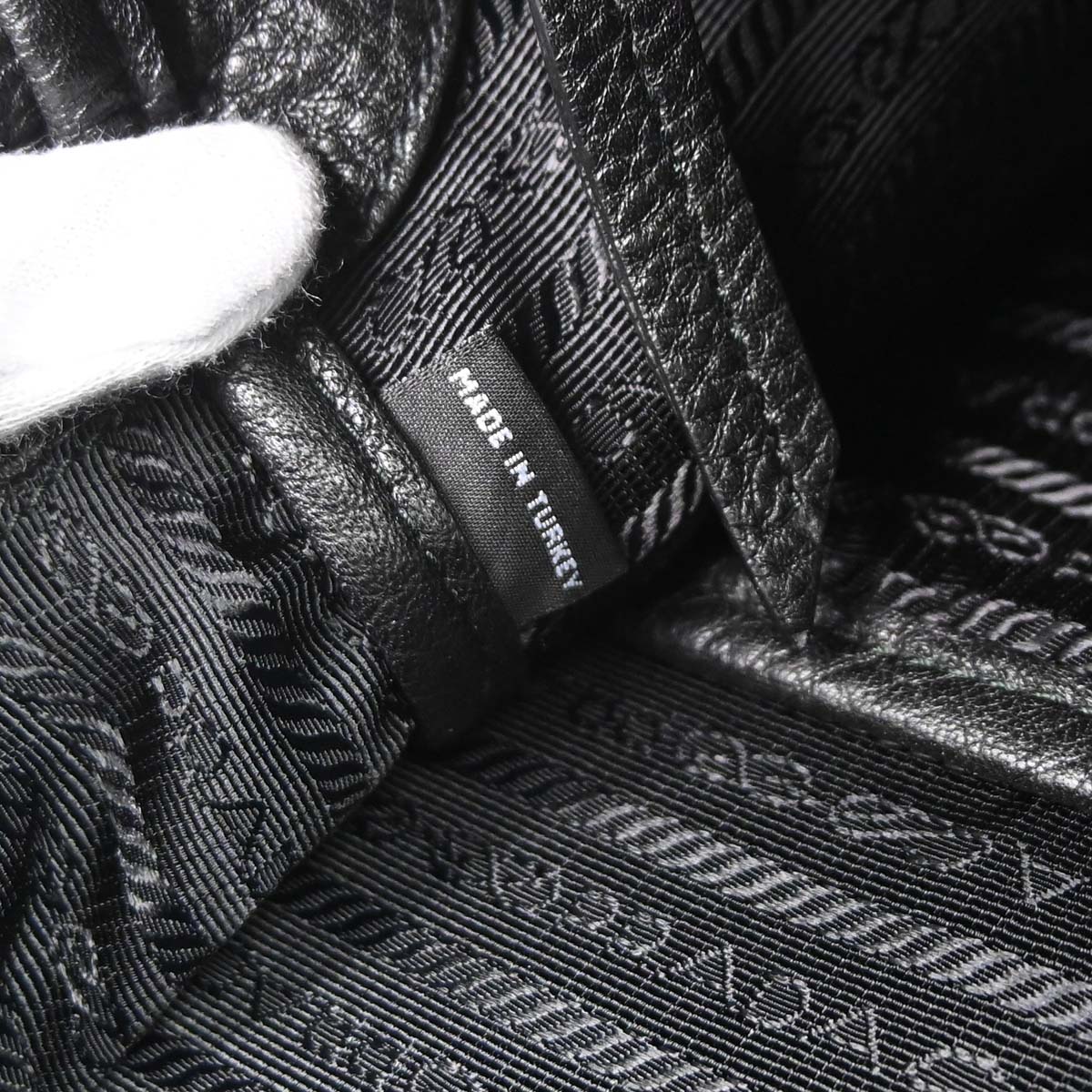 Prada Black Leather 2way Shoulder Handbag